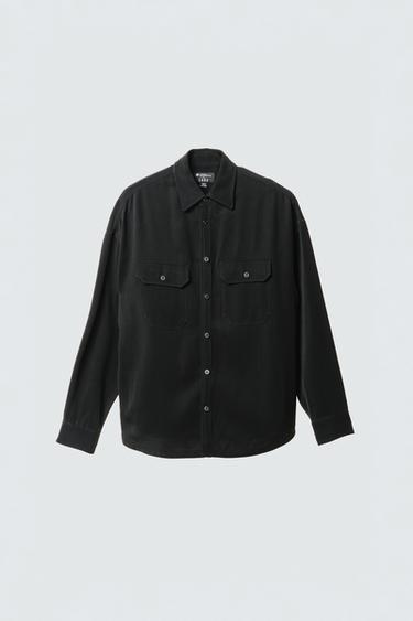 WILLY CHAVARRIA X ZARA FLUID OVERSHIRT - Black by Zara