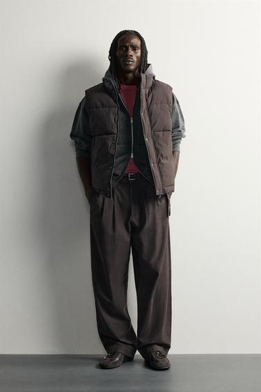 CHALECO TÉCNICO ACOLCHADO - Marrón de Zara - Imaxe 0