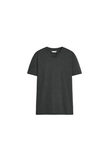 COTTON T-SHIRT WITH ENZYME FINISH