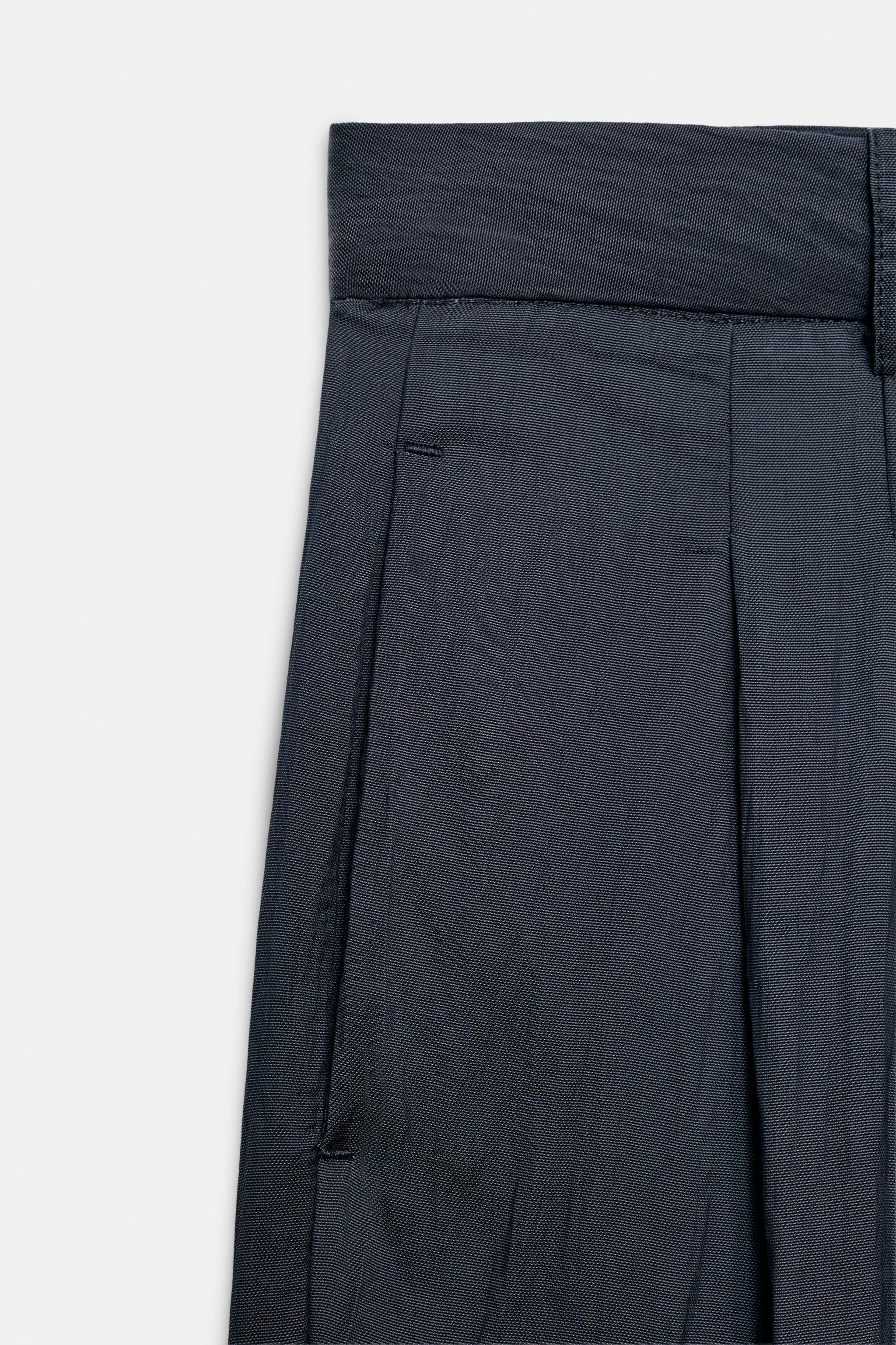 ZW COLLECTION WIDE-LEG PLEATED TROUSERS