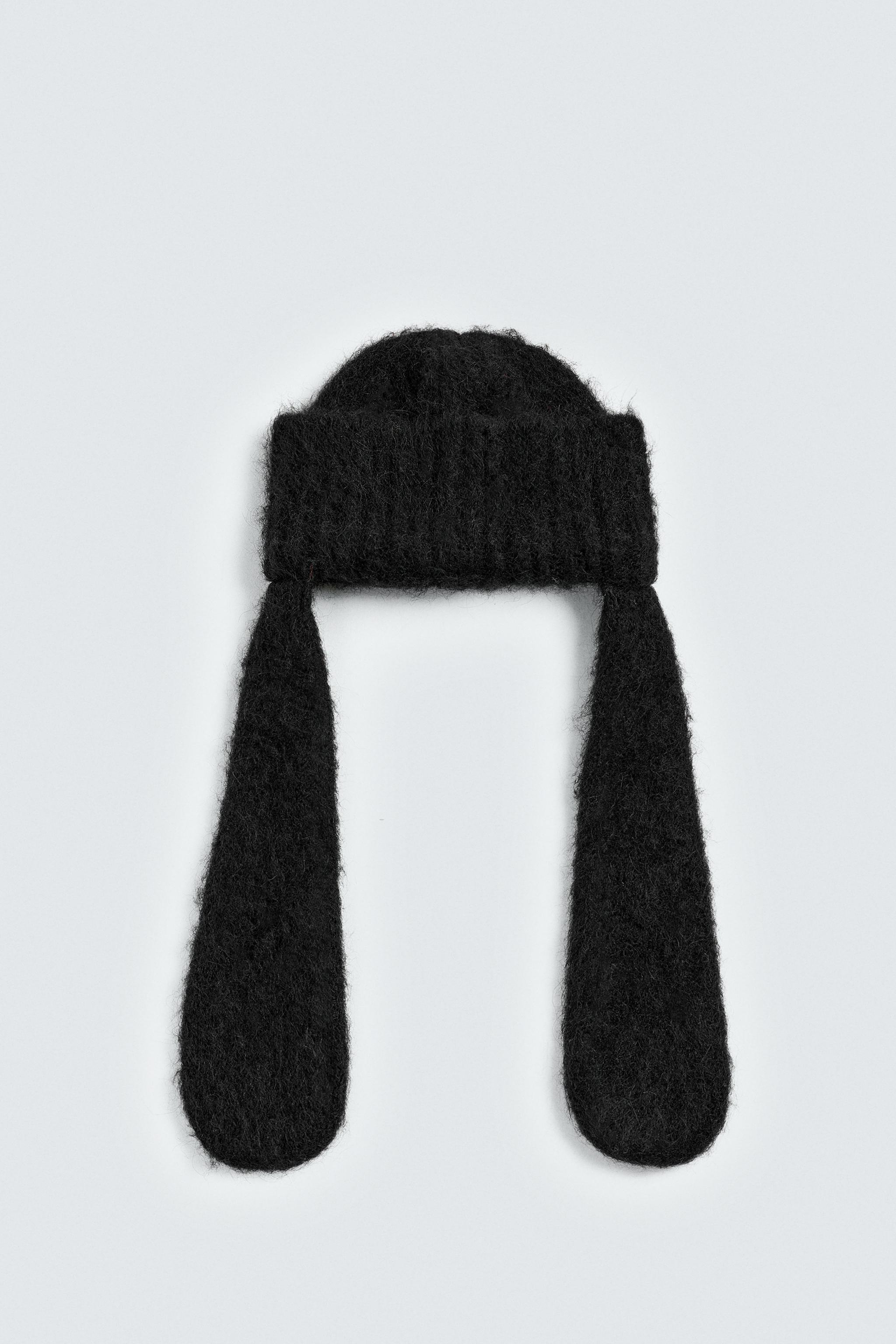 zara ディズニー　コラボ　ニット帽　グーフィー　ブラック　耳付き　帽子 GOOFY EAR KNIT BEANIE HARRY LAMBERT FOR ZARA X DISNEY