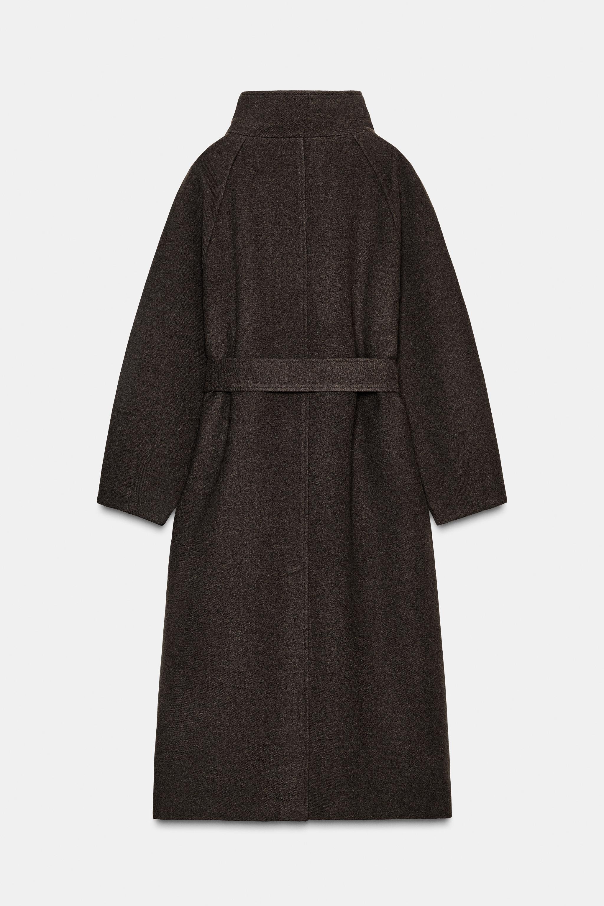 H.さん専用★zara ソフトハイネックベルトコート SOFT HIGH-NECK BELTED COAT - Brown | ZARA United States