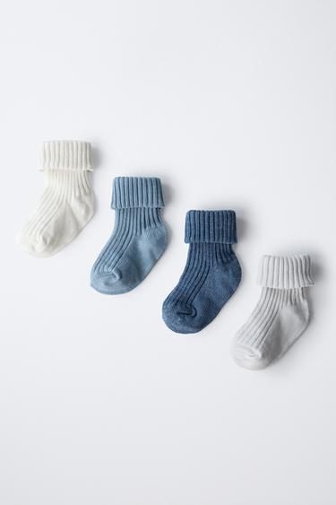 4ER-PACK FARBIGE SOCKEN - Blau meliert von Zara