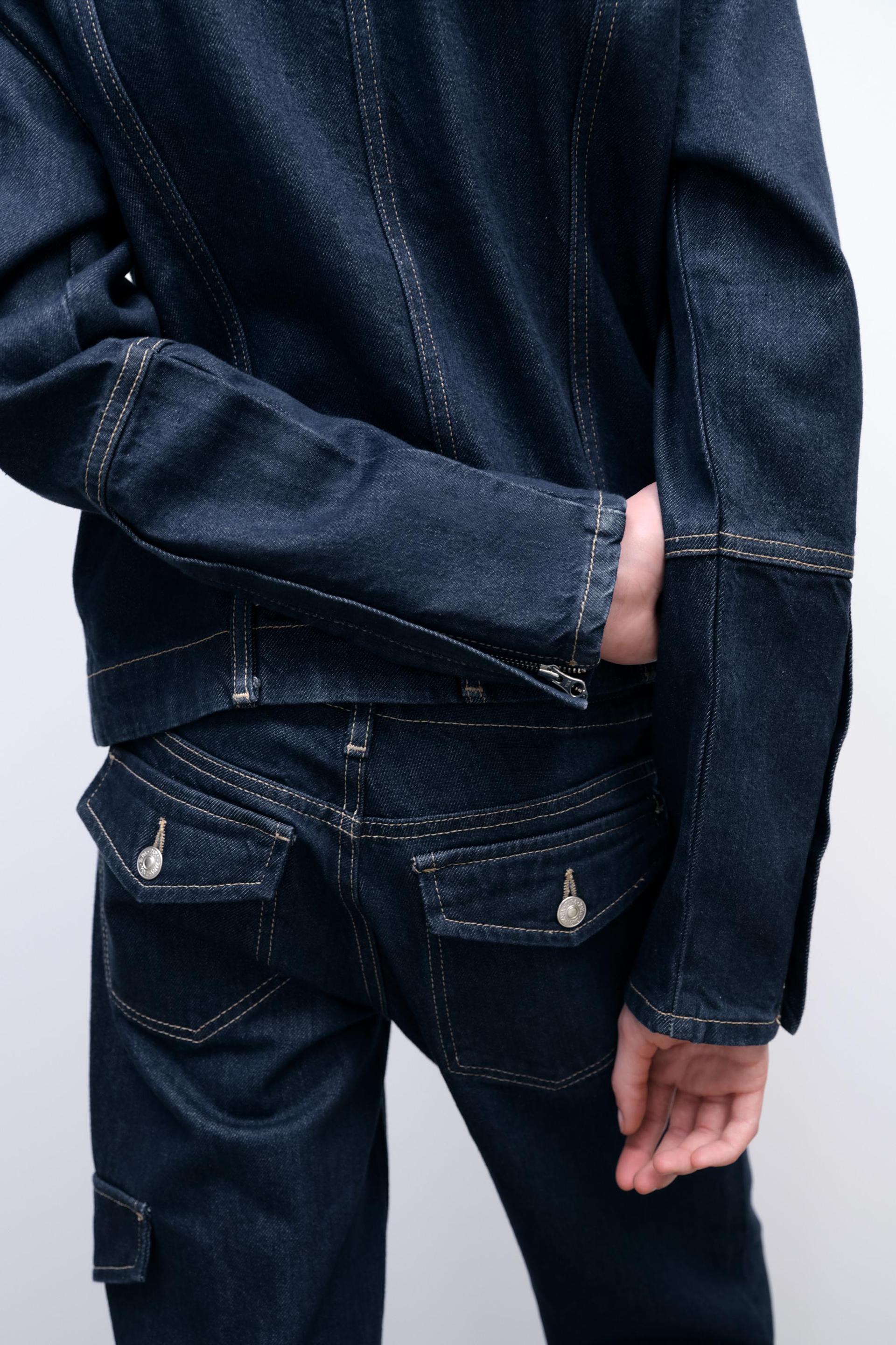 TRF SLIM CARGO JEANS - Dark indigo