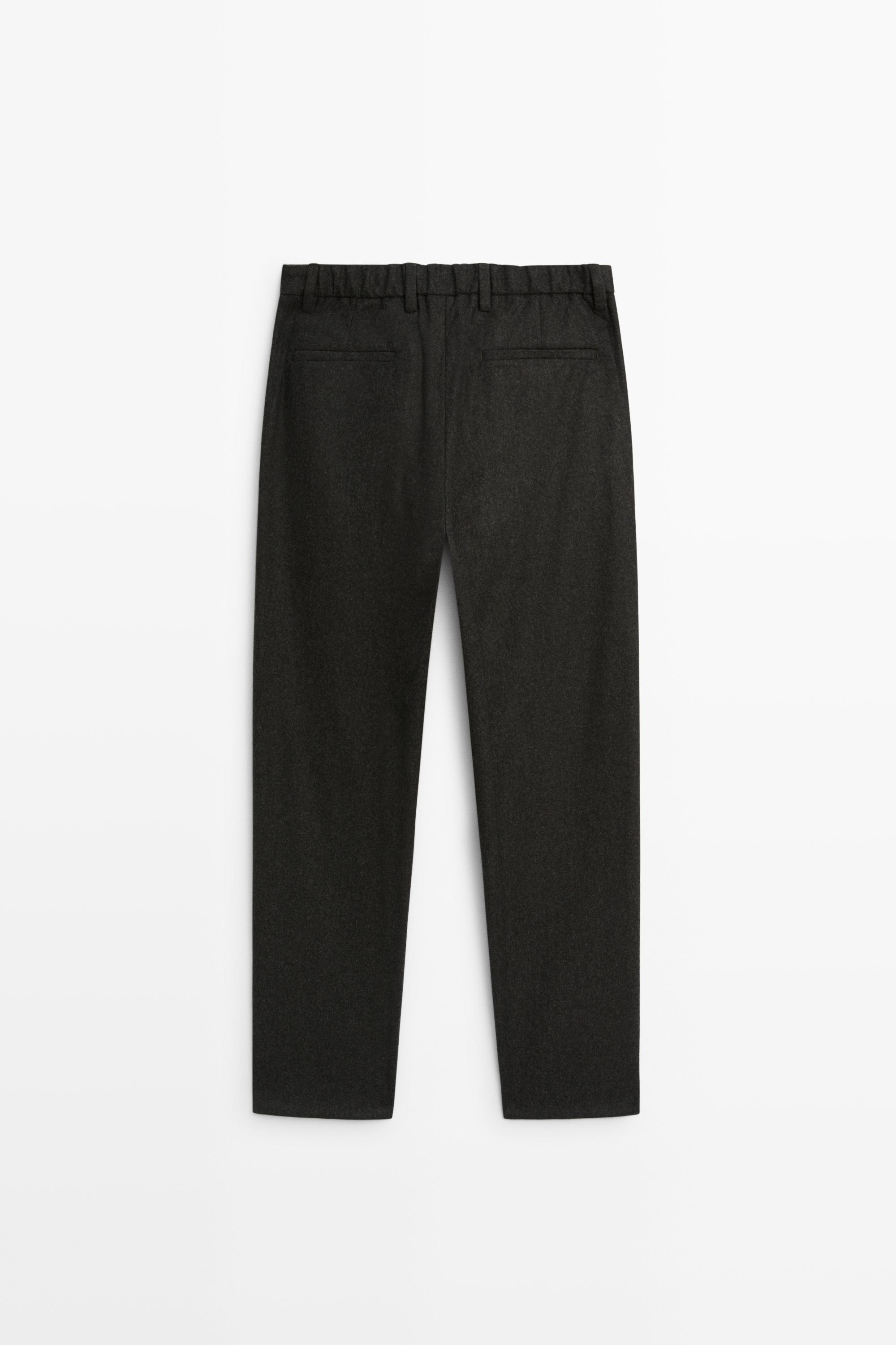 Pants flannel wool blend total look