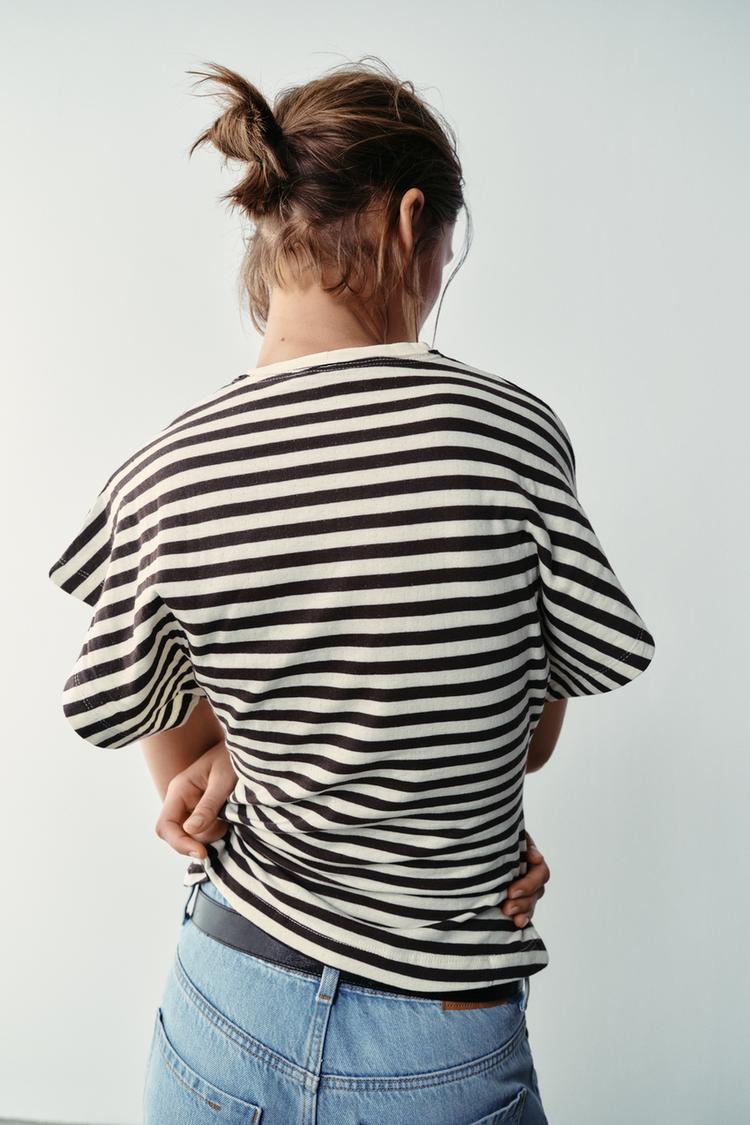 Playera de manga ancha a rayas 4