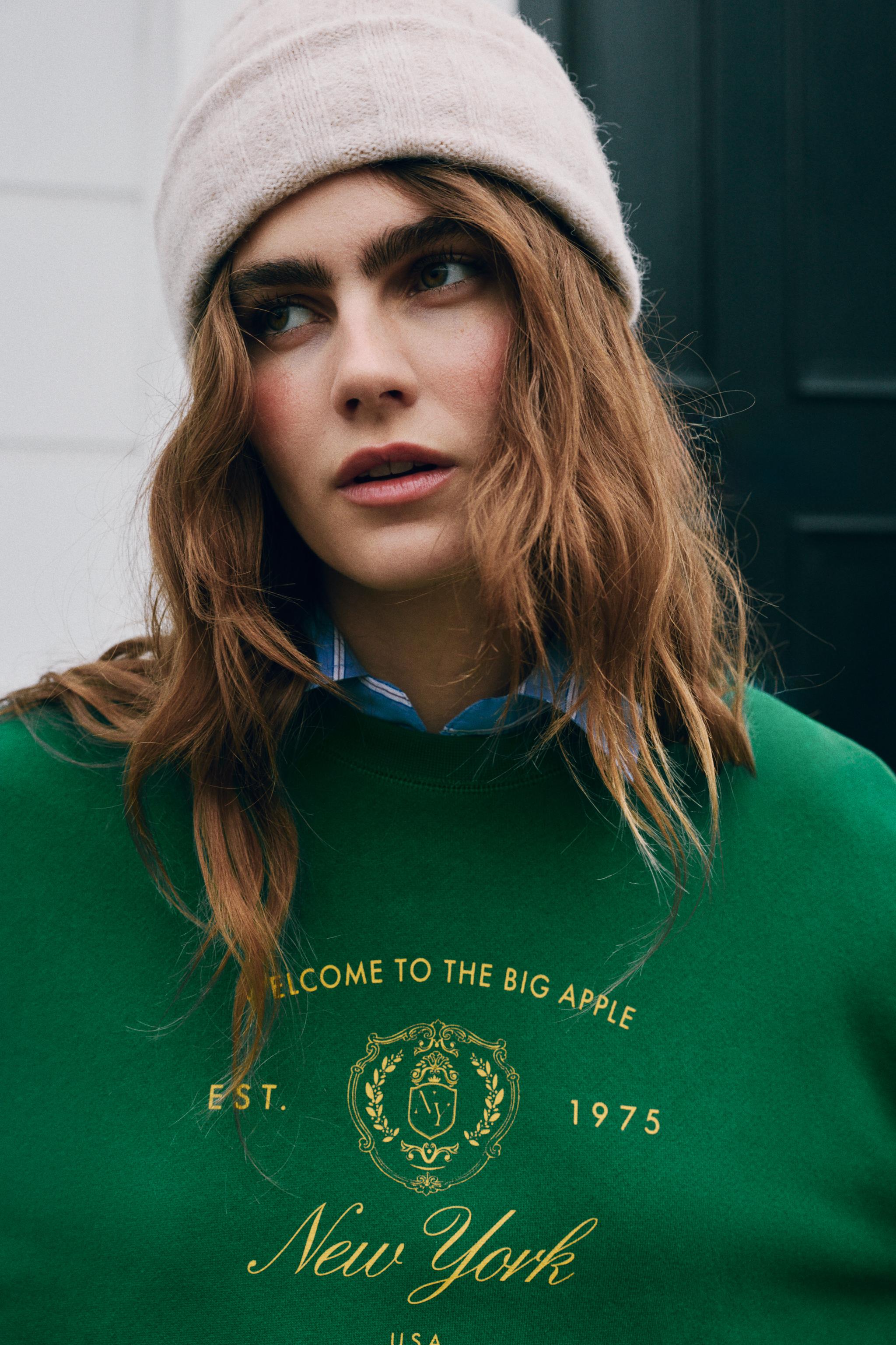New York Fleece Sweatshirt by Zara