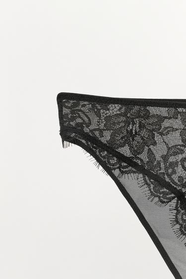 CULOTTE EN DENTELLE - Noir de Zara - Image 7