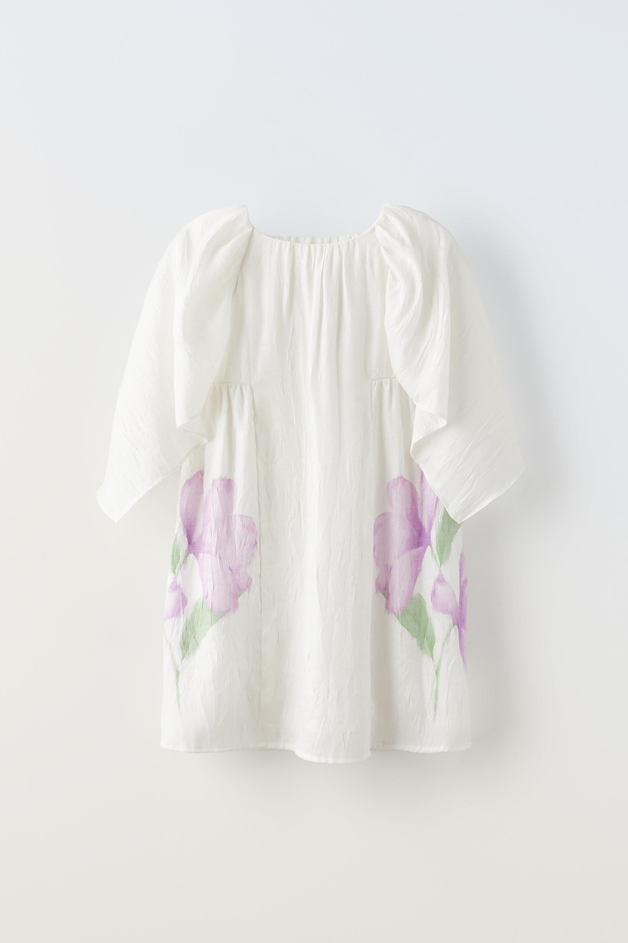 SHINY FLOWER DRESS - Mauve | ZARA United States