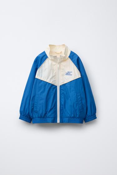 WATER-REPELLENT LIGHTWEIGHT RAINCOAT - Ecru / Blue by Zara