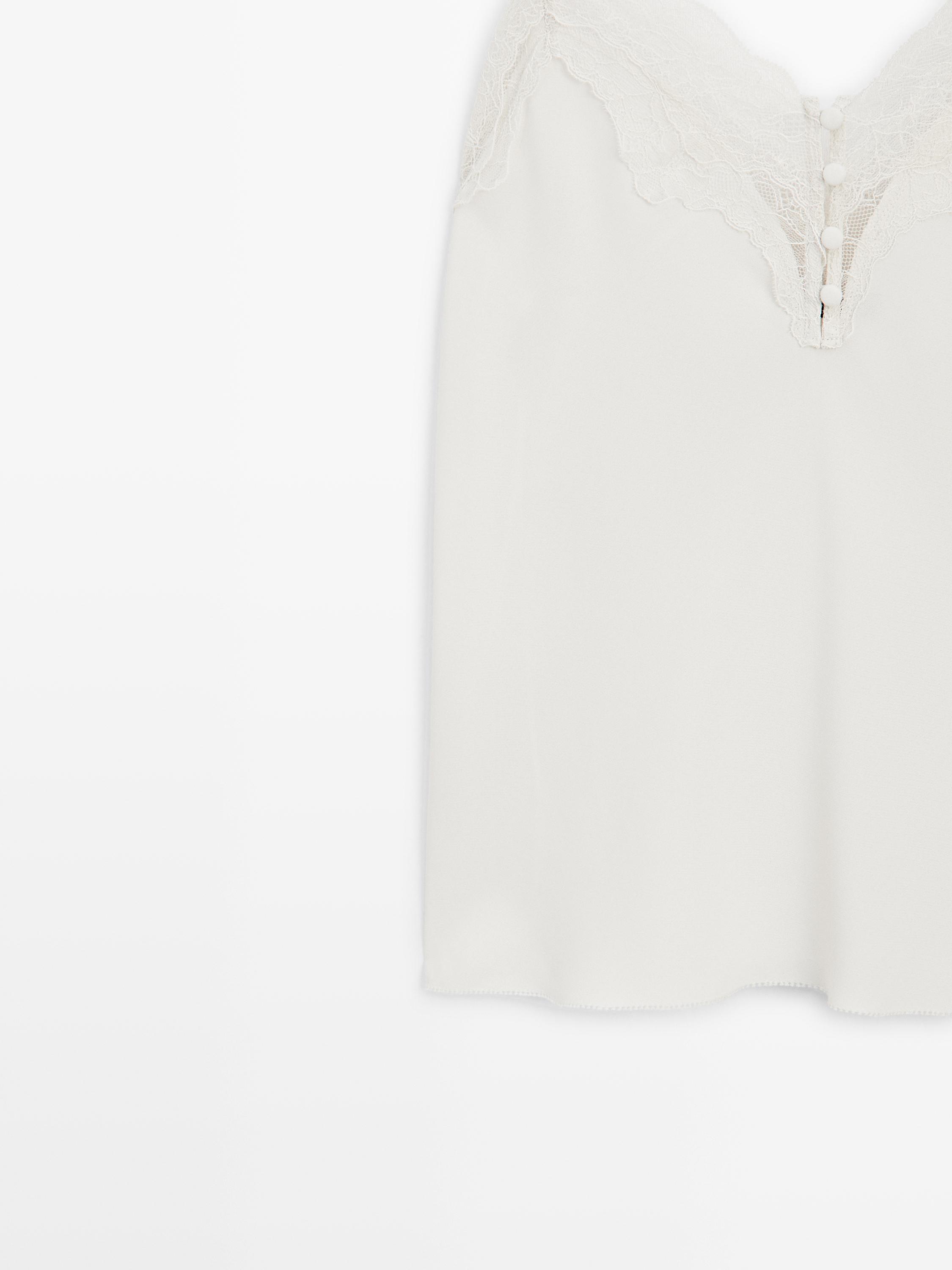 Top nuisette boutons