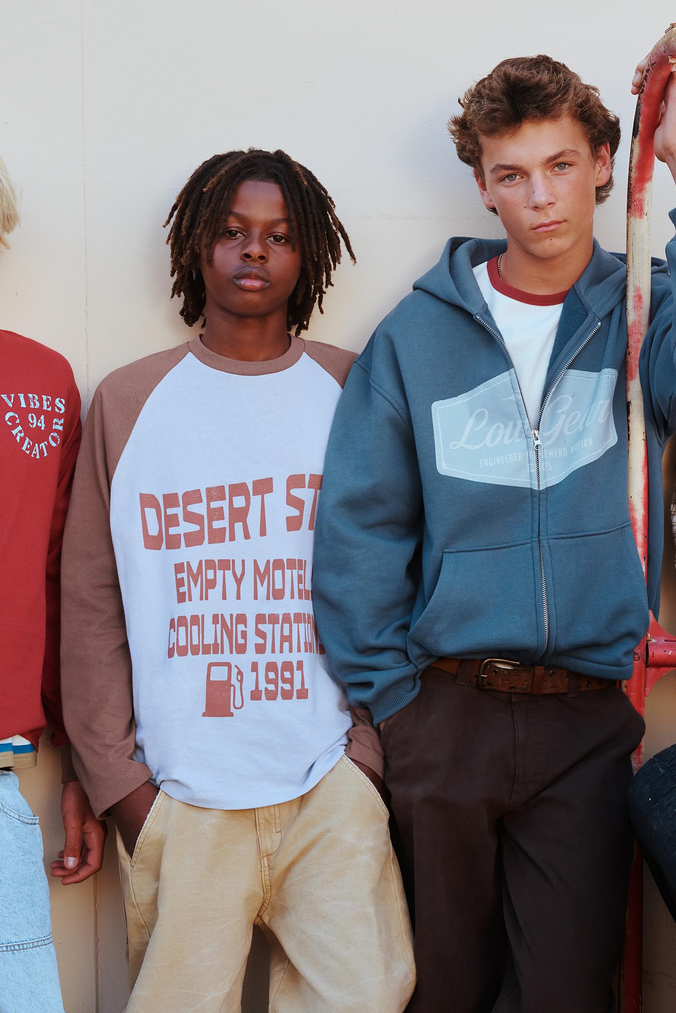 TEXT RAGLAN SLEEVE T-SHIRT - Blue marl | ZARA United States
