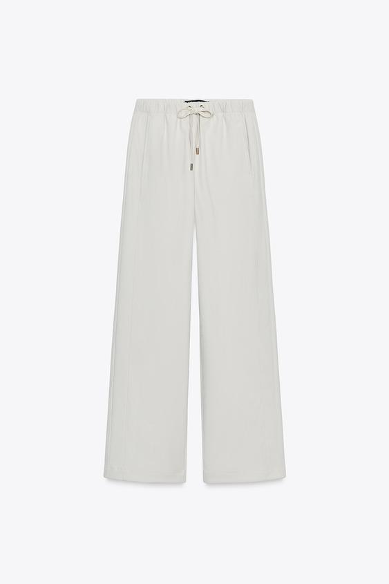 WIDE-LEG TROUSERS WITH ELASTIC WAIST