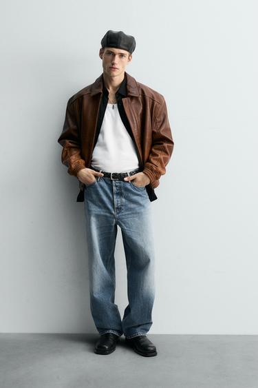 RELAXED STRAIGHT-LEG LIMITED EDITION JEANS - Blue by Zara - Image 0