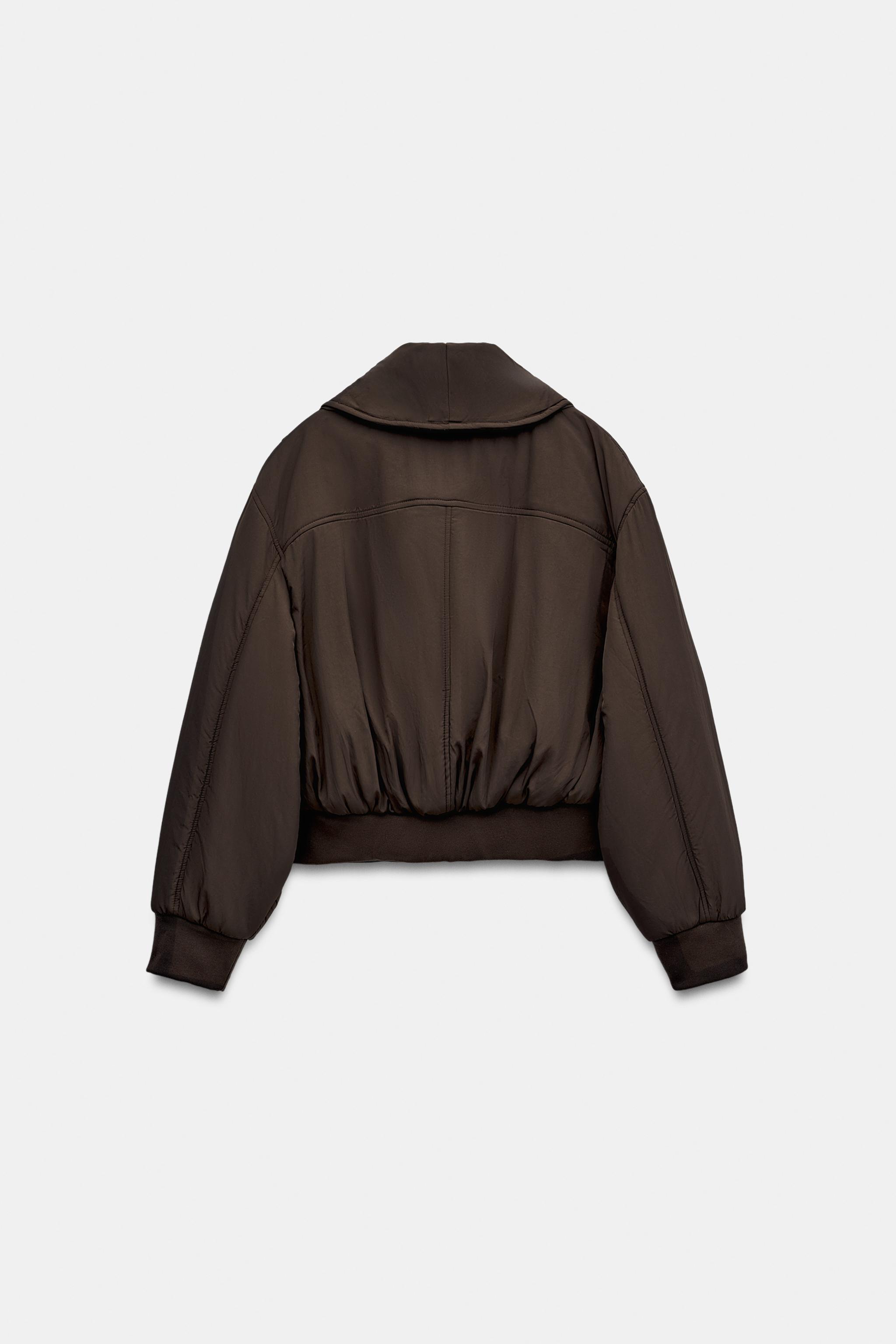 クロス キルティングジャケット - ブラウン | ZARA Japan / 日本