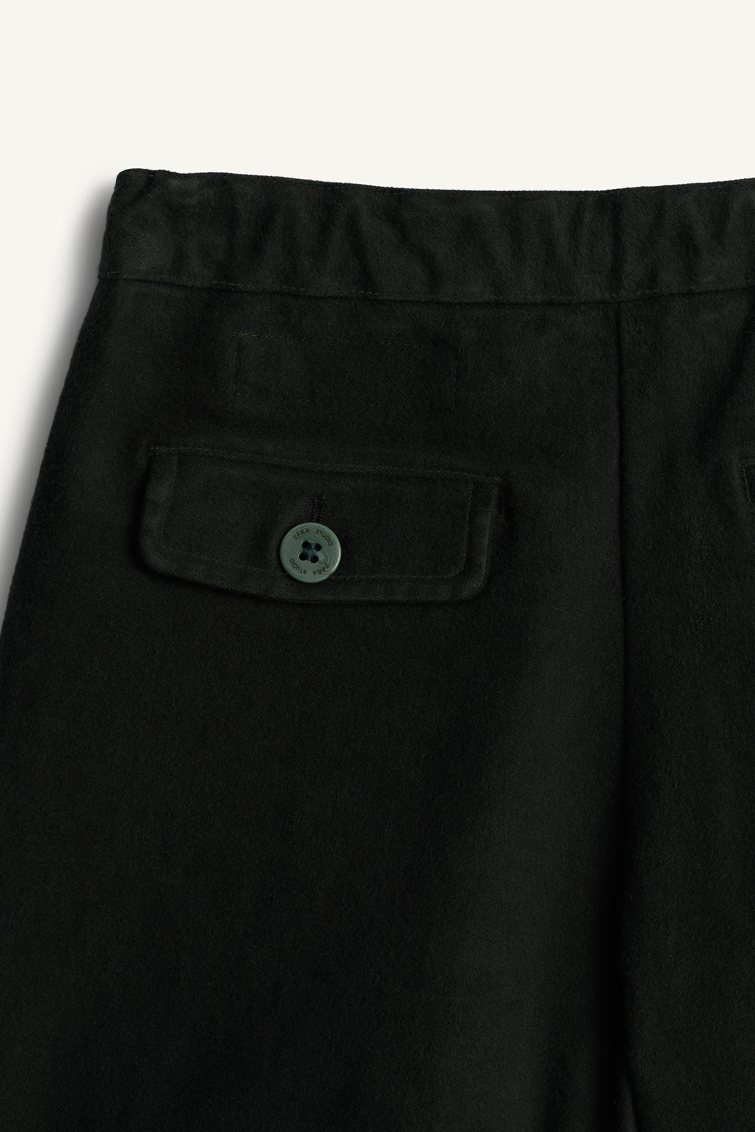 LIMITED EDITION VELVET PLEATED BERMUDA SHORTS