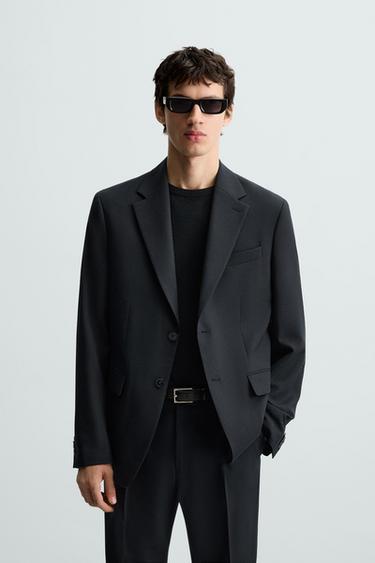 WOOL SUIT BLAZER - Navy blue by Zara