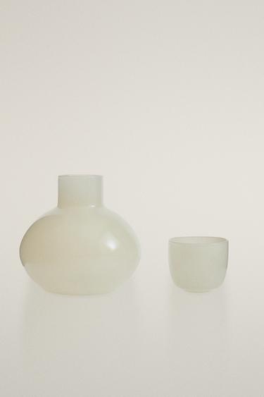 Zara BOTTLE AND TUMBLER NIGHT SET (SET OF 2) - 奶油色