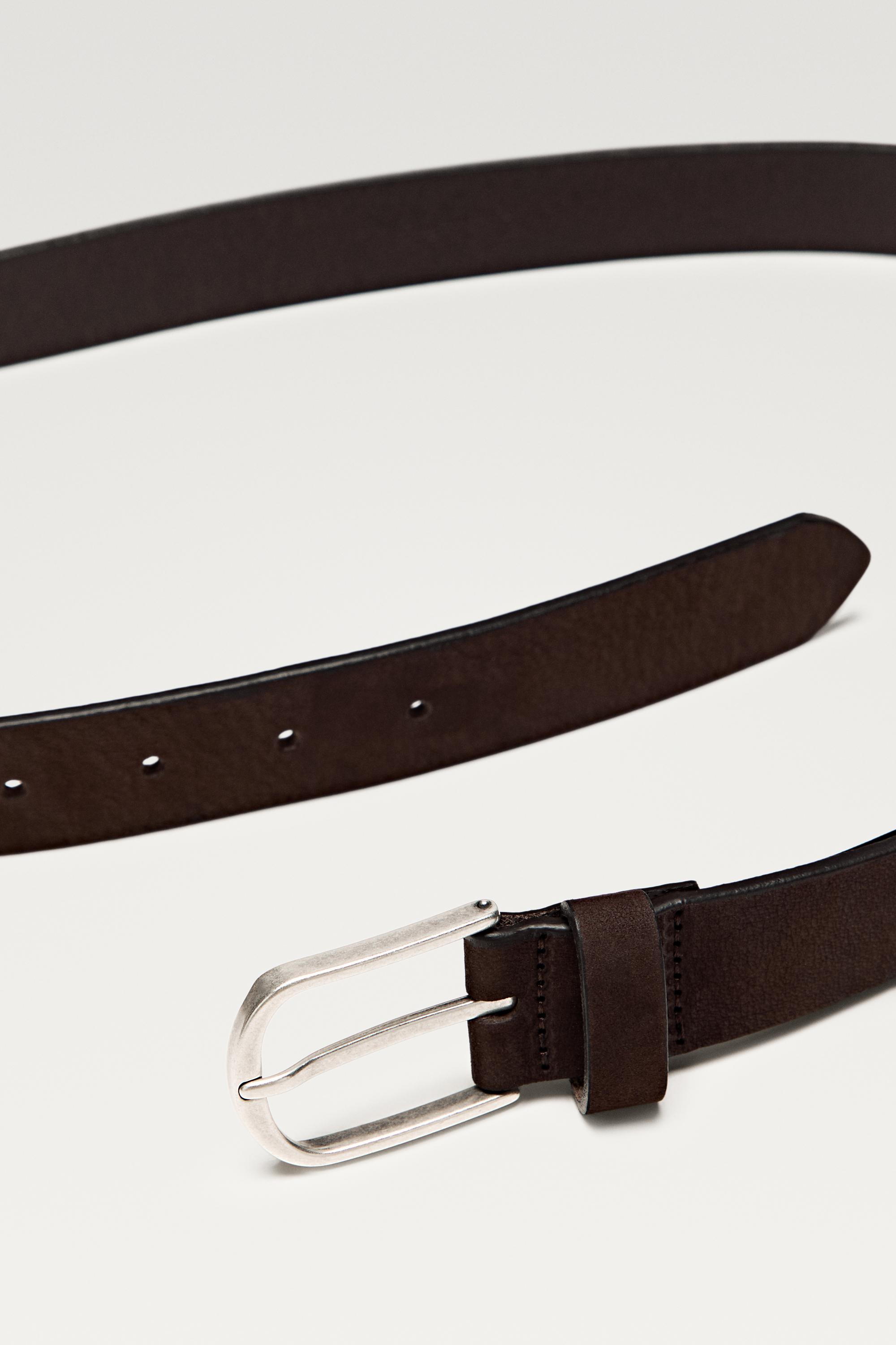 Nubuck leather belt