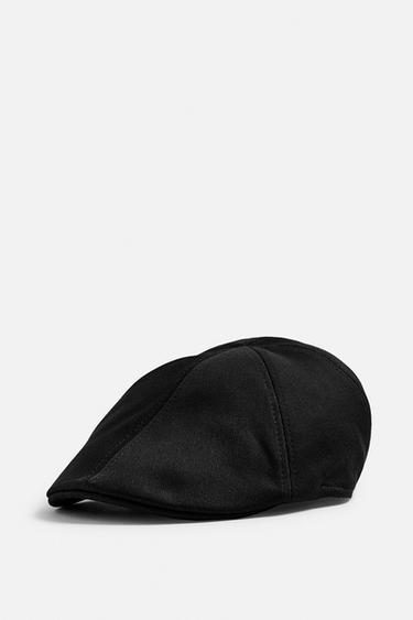 TEXTURED FLAT CAP - Black by Zara - Image 0