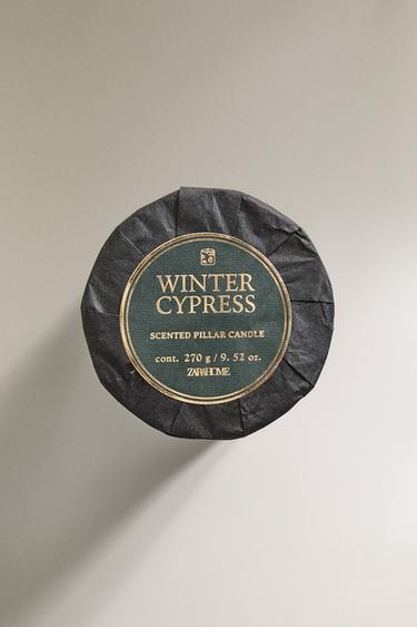 WINTER CYPRESS SMALL CYLINDER SCENTED CANDLE - whisky by Zara - Image 3