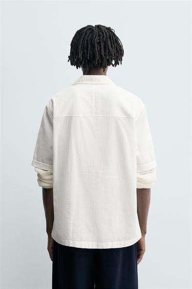 RELAXED FIT TEXTURED SHIRT - White by Zara - Image 2