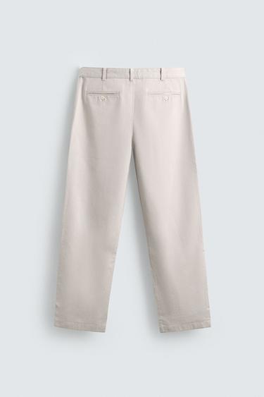 RELAXED FIT PLEATED TROUSERS - Stone by Zara - Image 6