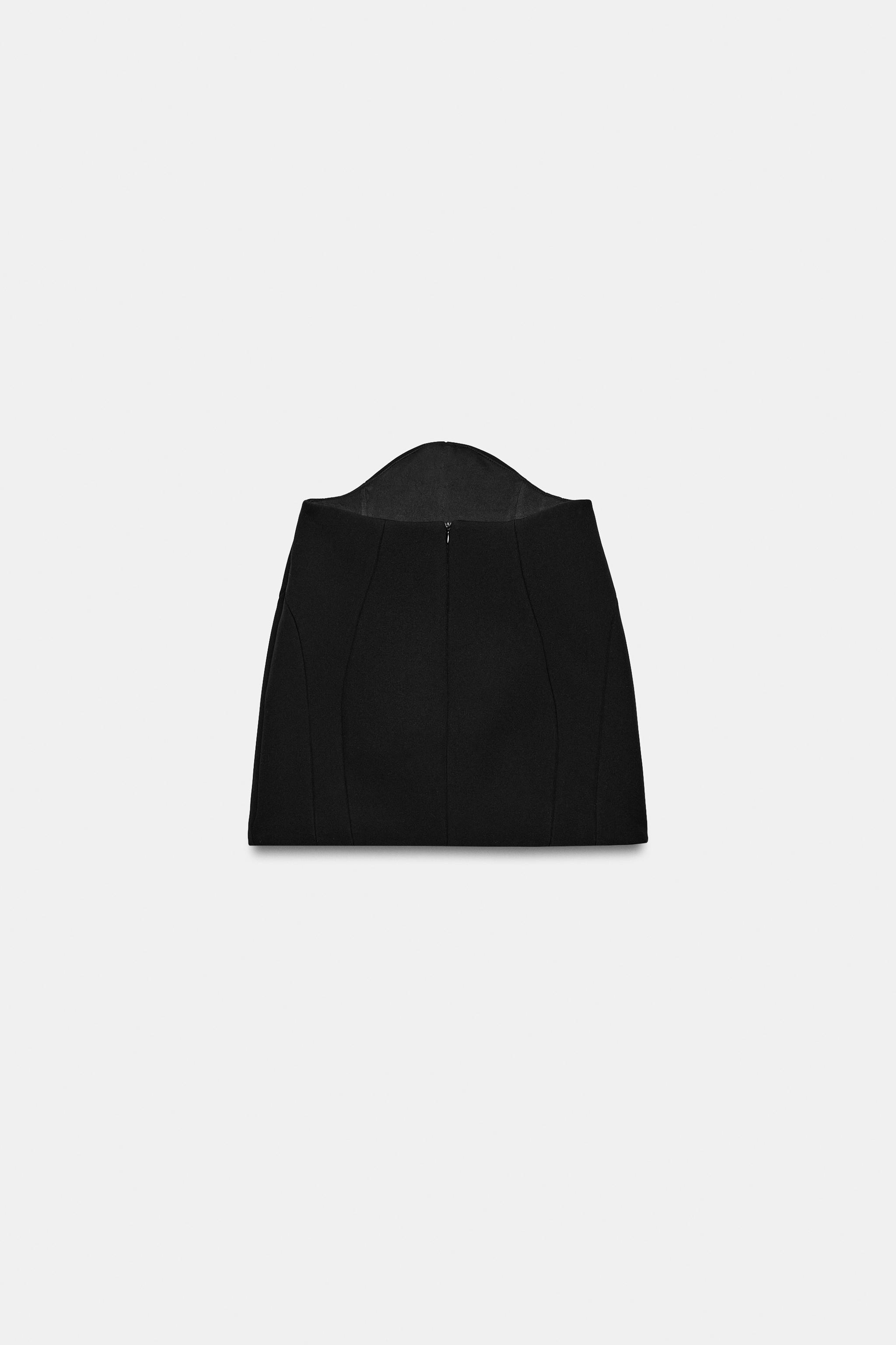 Женские юбки Zara CORSET-STYLE MINI SKIRT — фото 8