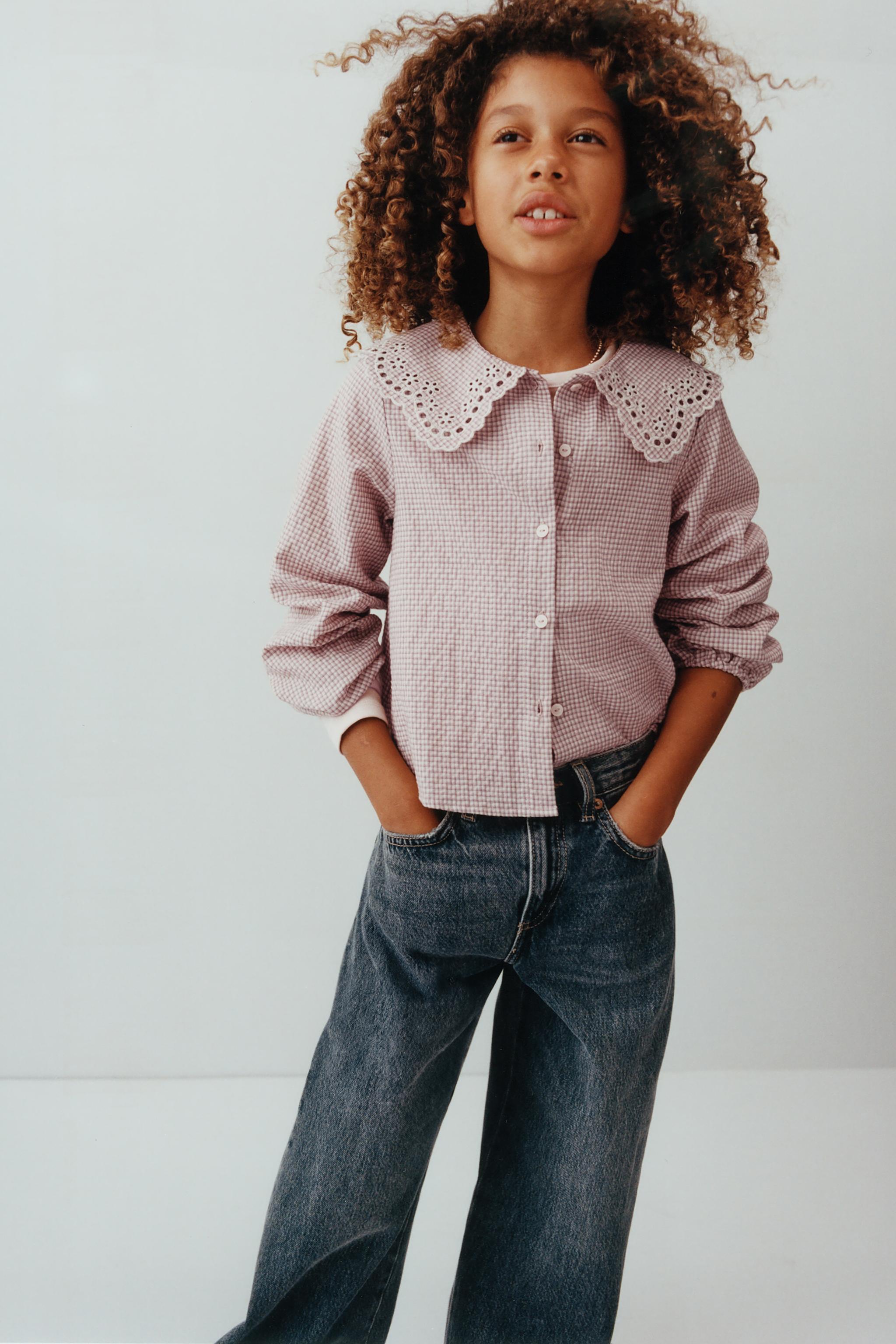 ZARA KIDS エンブロイダリーシャツとパンツセット　86 女の子用シャツ エンブロイダリー | ZARA