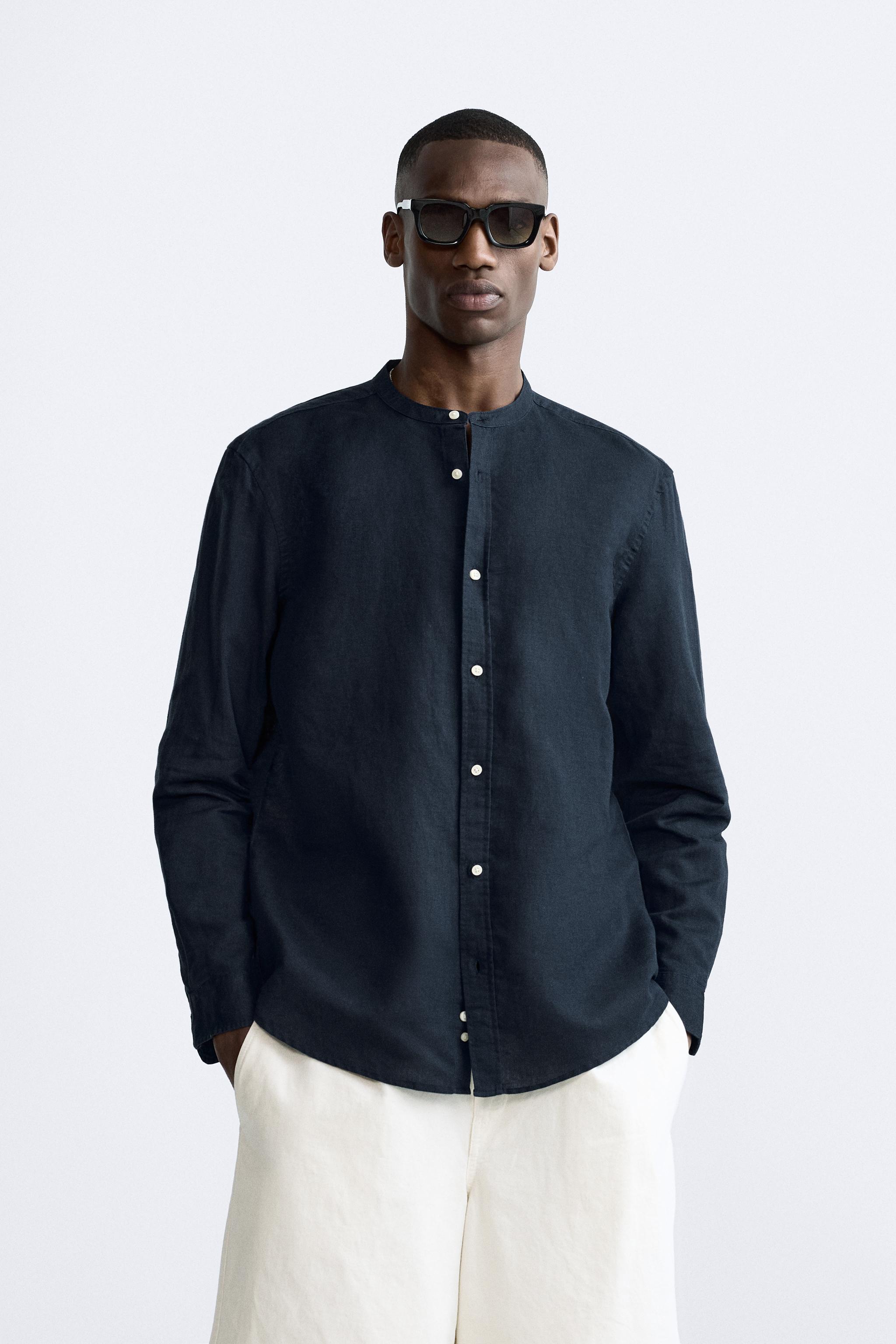 Men s Mandarin Collar Shirts Explore our New Arrivals ZARA Canada