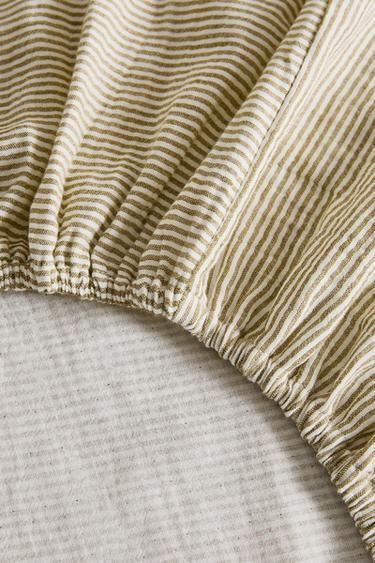 DRAP-HOUSSE ENFANT GAZE RAYURES - Vert de Zara - Image 3