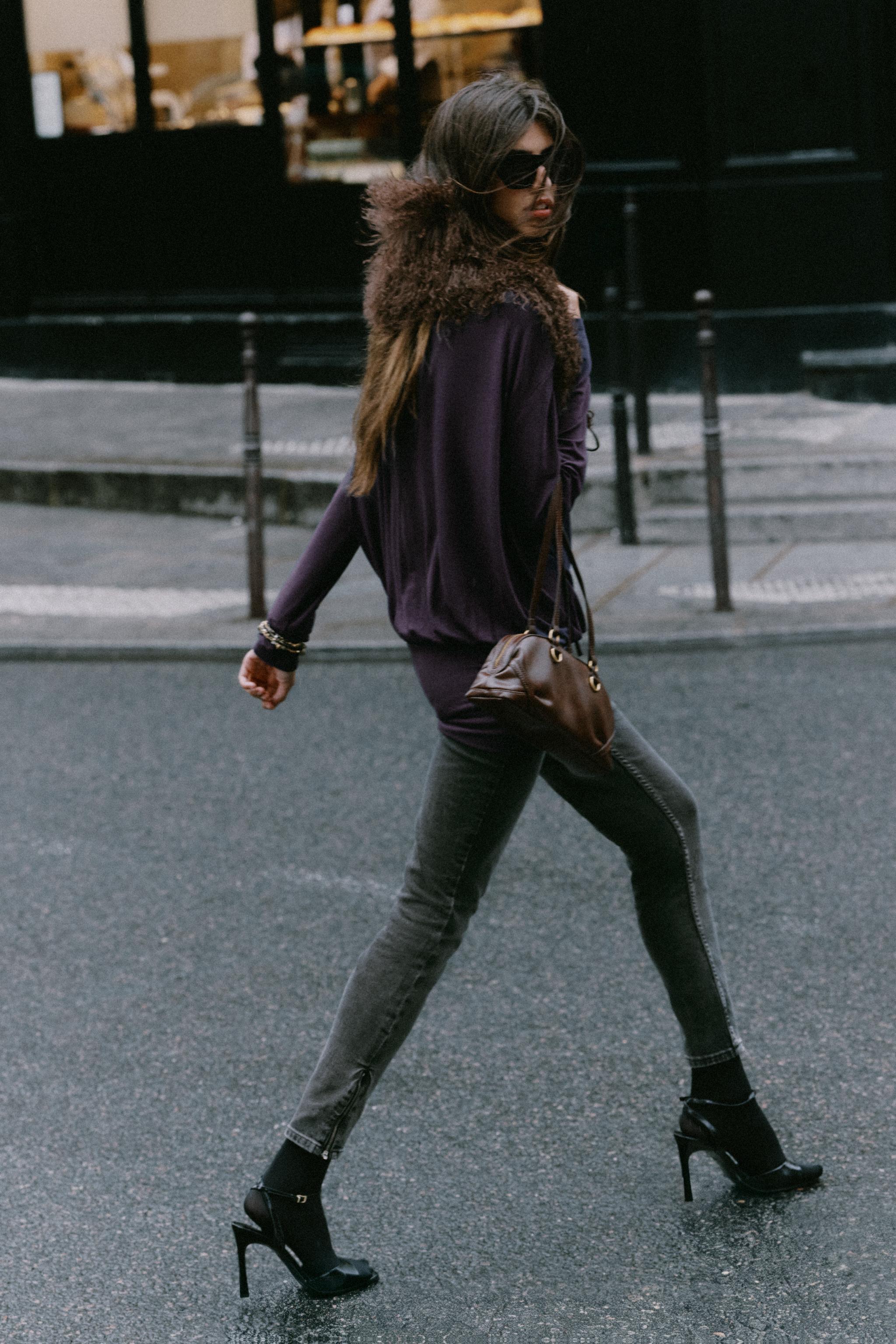 トップス TL GATHERED TOP WITH SHOULDER PADS - Purple | ZARA Curaçao / Curazao