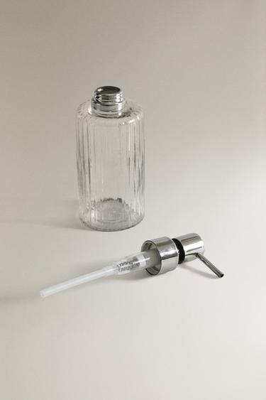 DISTRIBUTEUR SAVON VERRE RELIEF ET MÉTAL - Transparent de Zara - Image 3