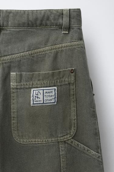PANTALON CHARPENTIER - Kaki de Zara - Image 3