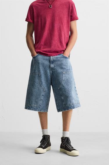 BERMUDA EN DENIM OVERSIZE - Bleu moyen de Zara - Image 1