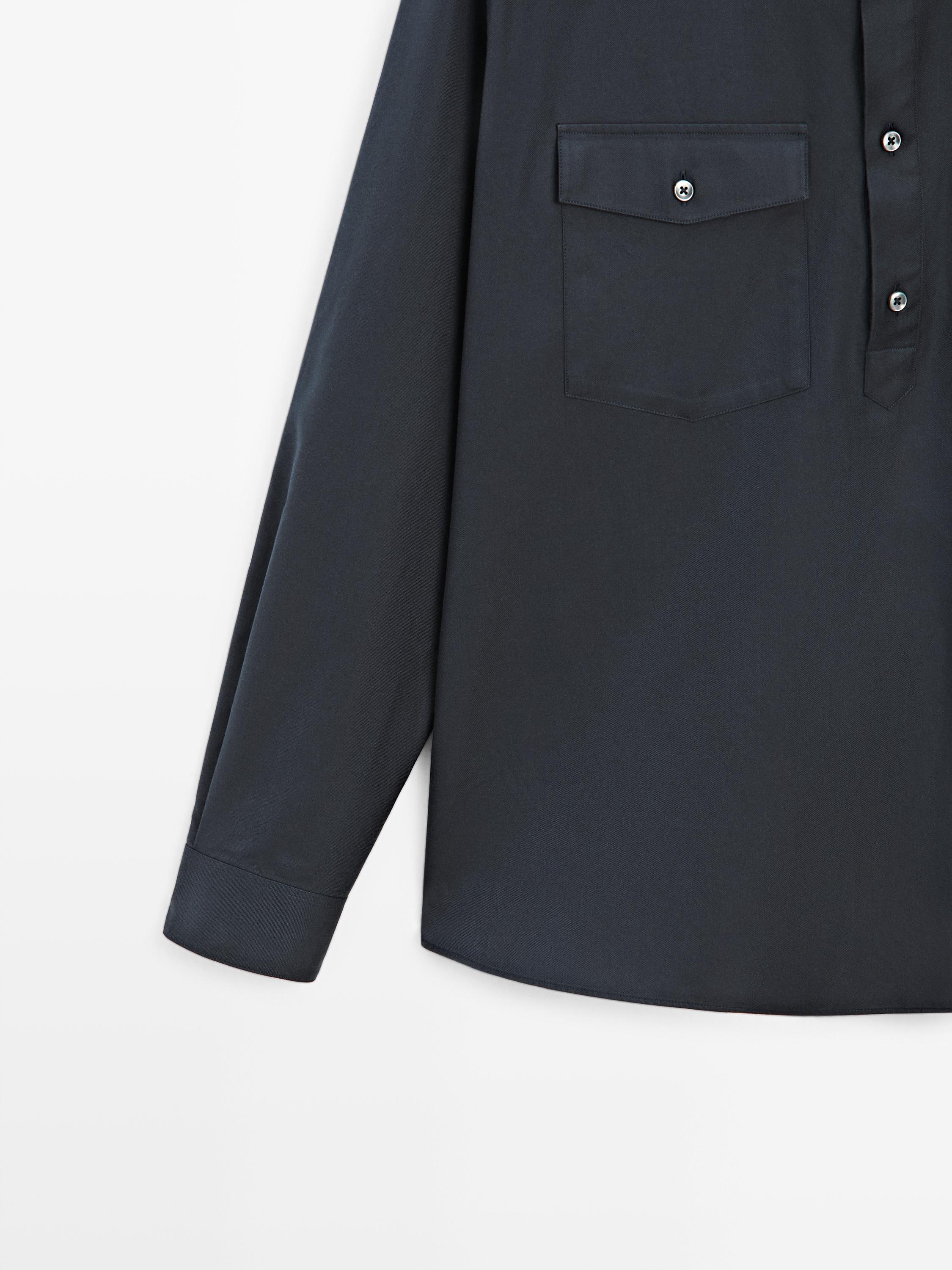 Cotton shirt with pockets