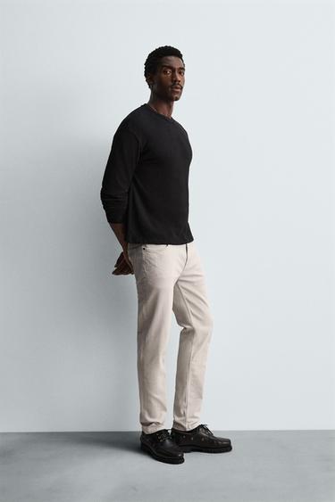 SLIM FIT JEANS - Ecru by Zara