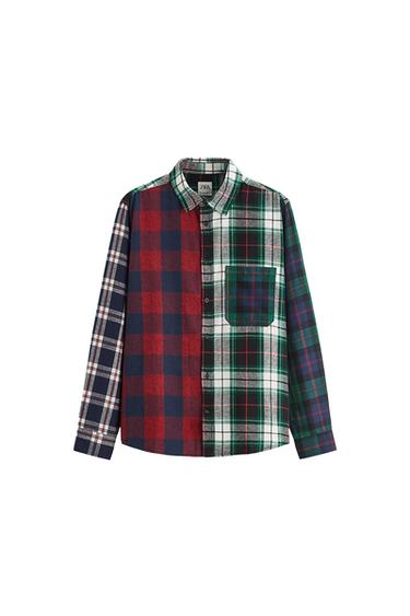 CONTRAST CHECK OVERSHIRT