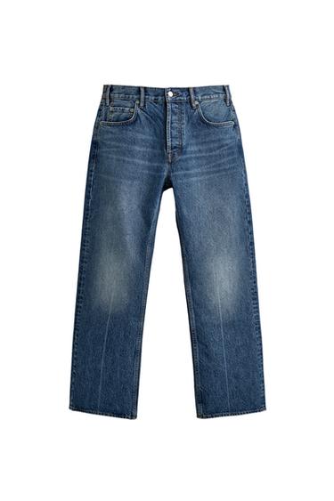 AARON LEVINE X ZARA ՈՒՂԻՂ ԿՏՐՎԱԾՔՈՎ BOOTCUT ՋԻՆՍԵՐ - Միջին կապույտ Zara-ից