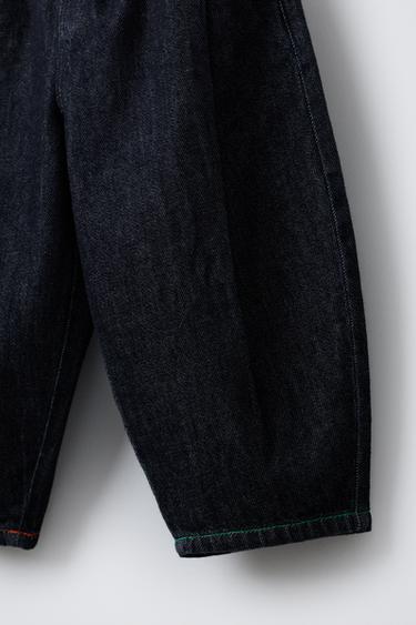 PANTALON DENIM BALLON - Bleu / Indigo de Zara - Image 3