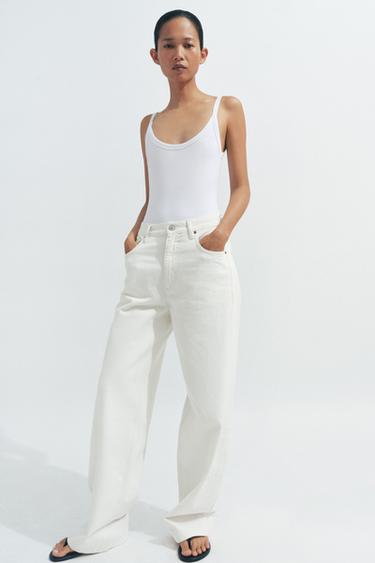 BODY À BRETELLES EN COTON - Blanc de Zara