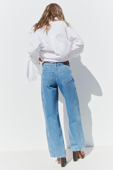 JEANS Z1975 STRAIGHT HIGH WAIST FRONT SEAM - Mid-blue by Zara - Image 2