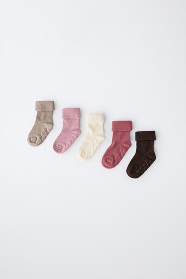 5-PACK OF NON-SLIP SOCKS - Pink by Zara