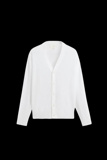 Zara 100% HEMP CARDIGAN - White - Image 0