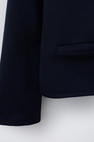 VESTE À BOUTONS ET PERLES - Bleu marine de Zara - Image 3