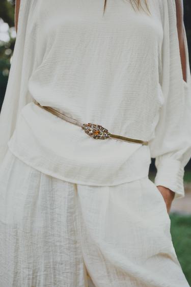 JEWEL STRETCH BELT — Golden 2