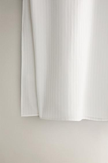 CHEMISE DE NUIT JACQUARD RAYURES - Blanc cassé de Zara - Image 3