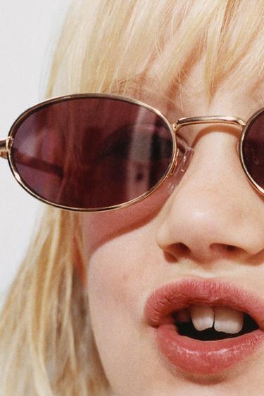 METAL SUNGLASSES - Golden by Zara