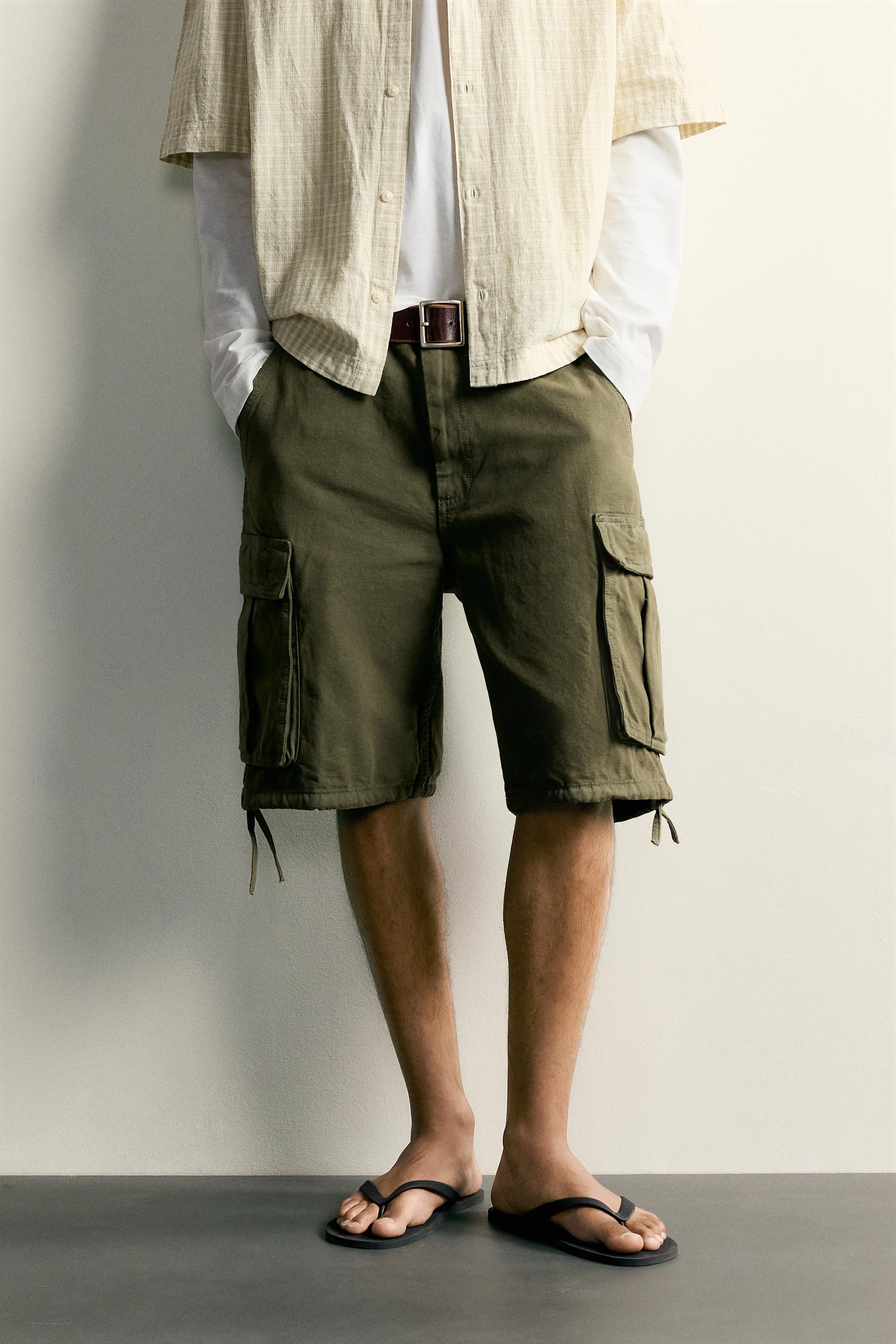 DENIM CARGO SHORTS