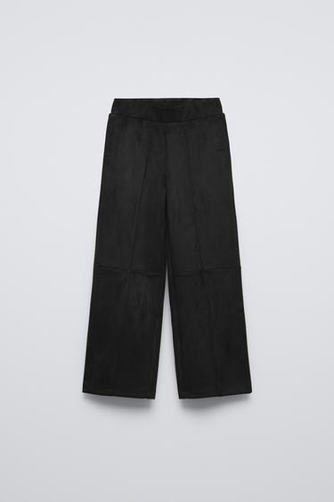 FAUX SUEDE CULOTTES - Black by Zara - Image 0